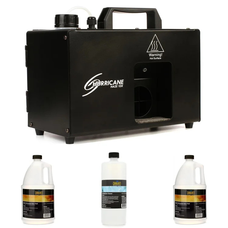 Chauvet DJ Hurricane Haze 1DX Haze Machine (800 CFM) Essentials Bundle