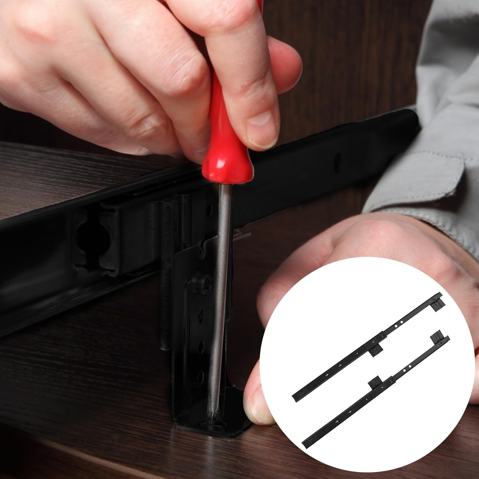 Under Desk Keyboard Tray Slide Adjustable Computer Keyboard Rail