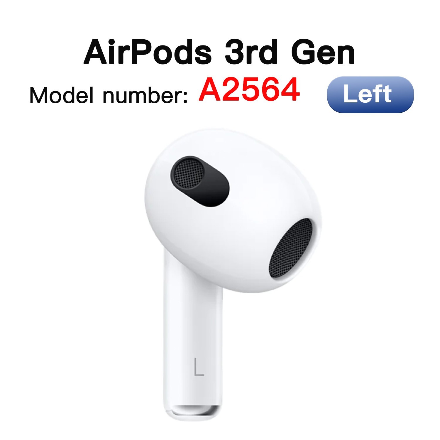 For Apple AirPods 3rd Gen A2564 Left Side Earbuds Bluetooth Wireless Replacement