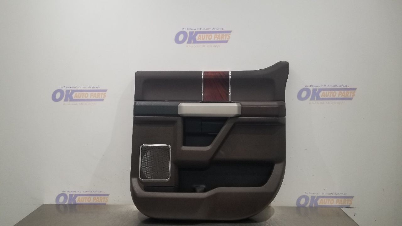 16 FORD F150 KING RANCH CREW CAB INTERIOR DOOR PANEL REAR RIGHT PASSENGER BROWN