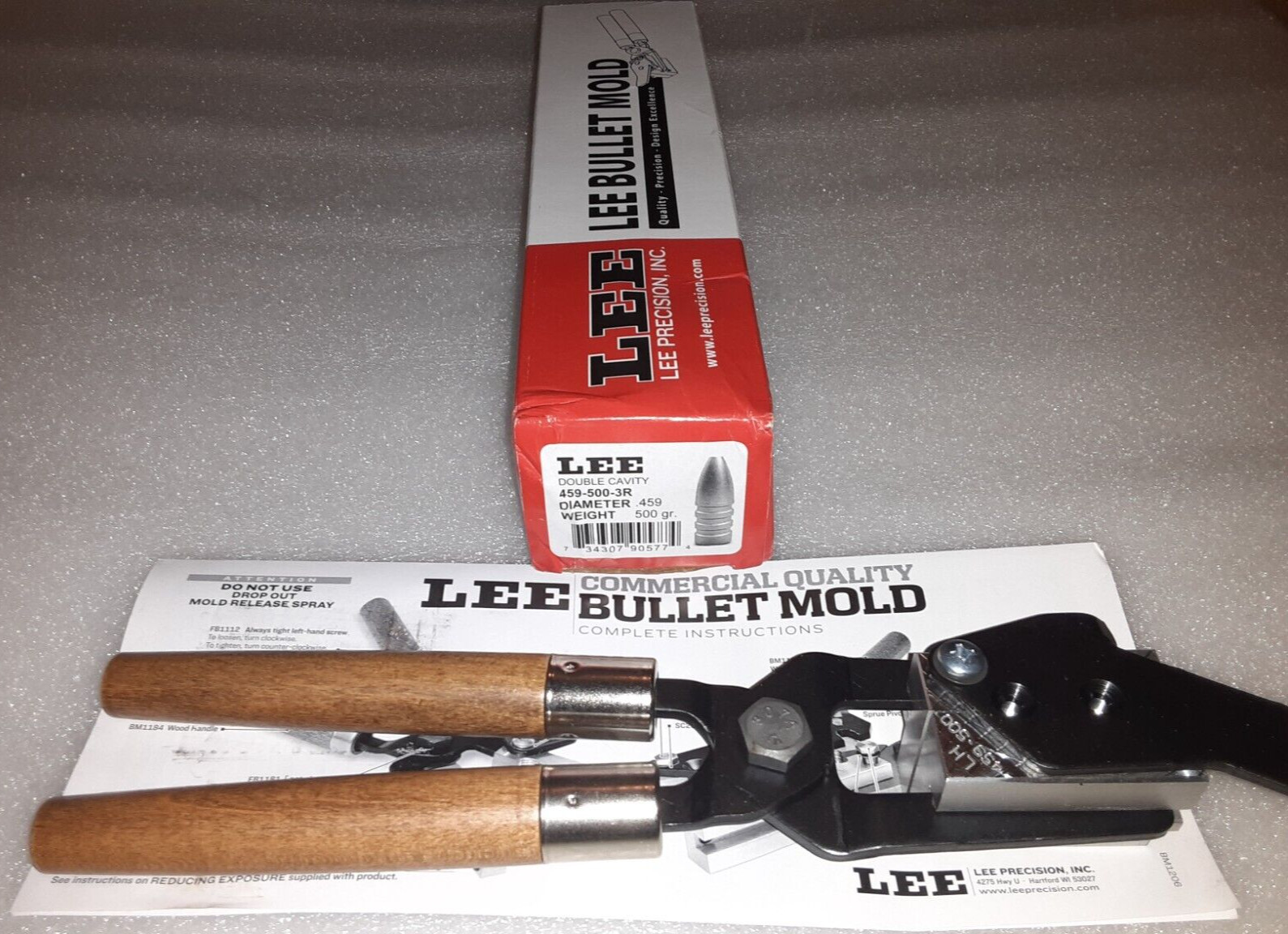 Lee 2-Cavity Bullet Mold 459-500-3R 45-70 Government (459 Diameter) 500 Grain