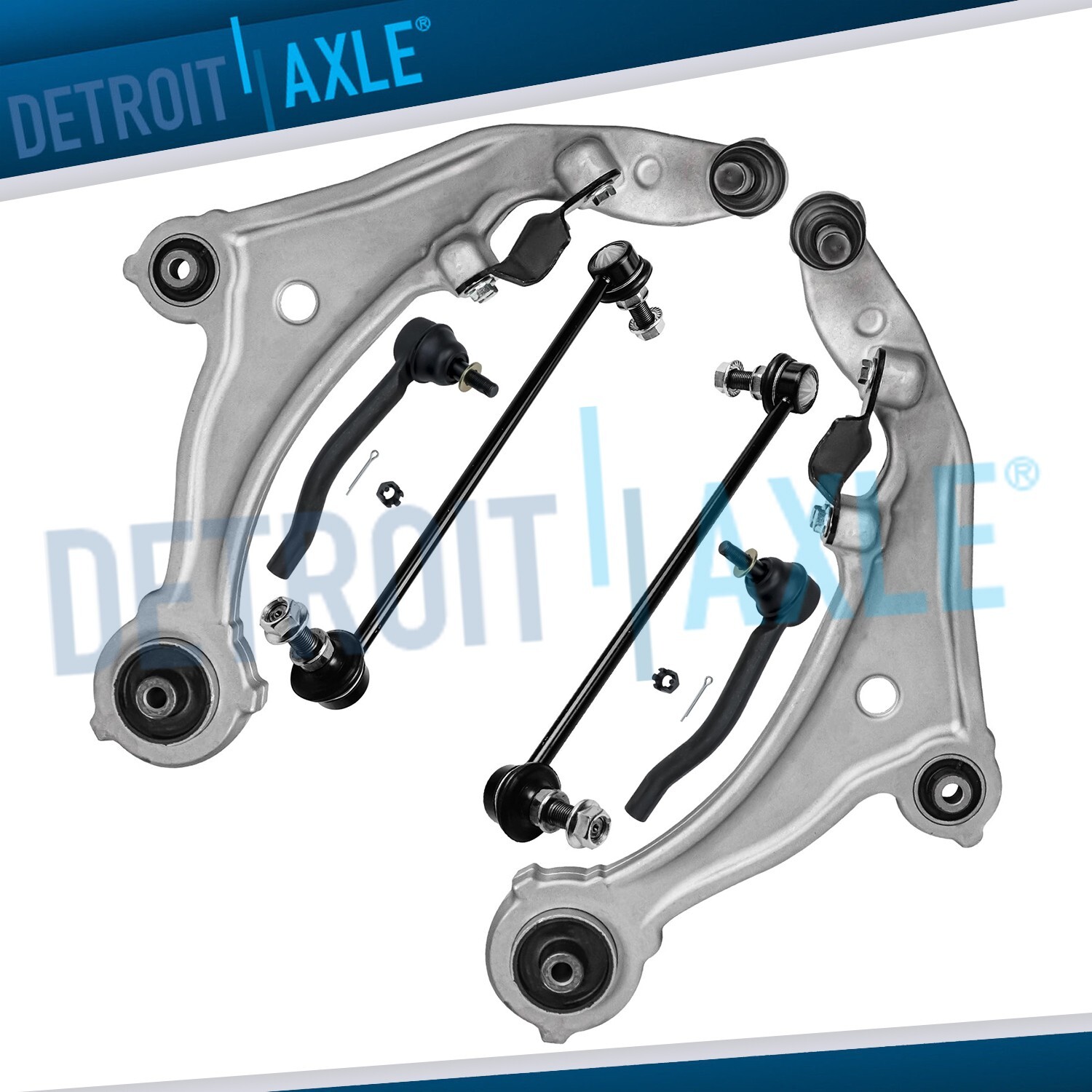 Front Lower Control Arms w/Ball Joints Sway Bars Tie Rods Kit for Nissan Murano