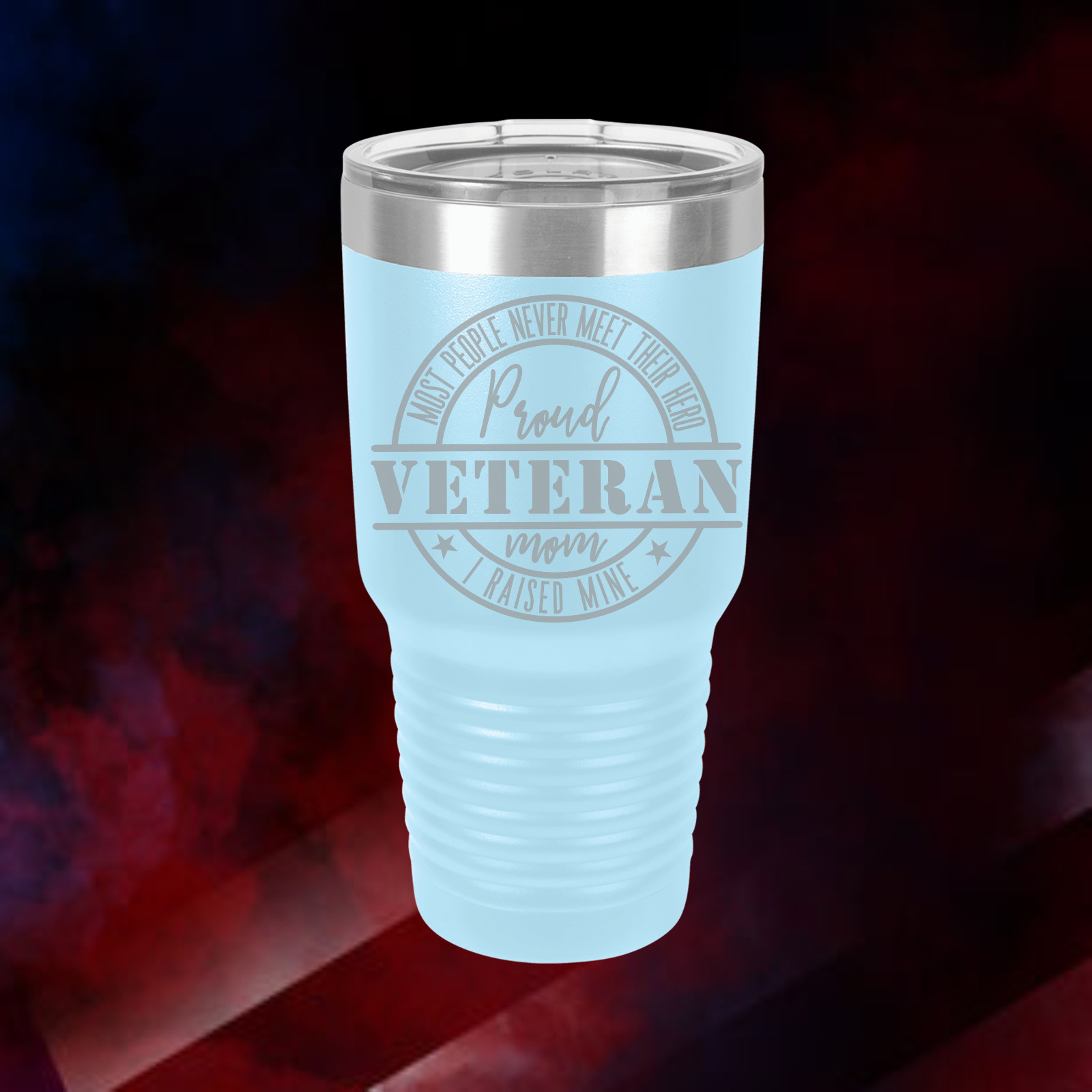 Custom 30oz Military Tumbler Proud Veteran Family Gift Engraved Army Design