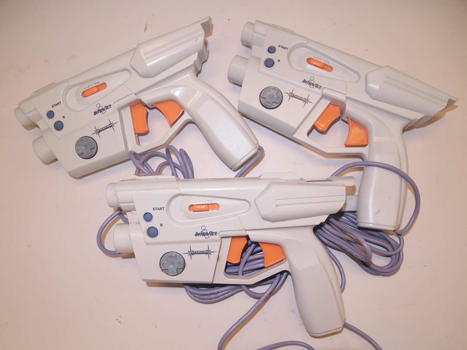 Lot of 3 InterAct Starfire Sega Dreamcast Light Guns For Parts/Repairs