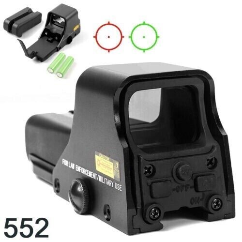 ANS Tactical Holographic Reflex Sight Red Green Dot Light Adjustable AA Battery