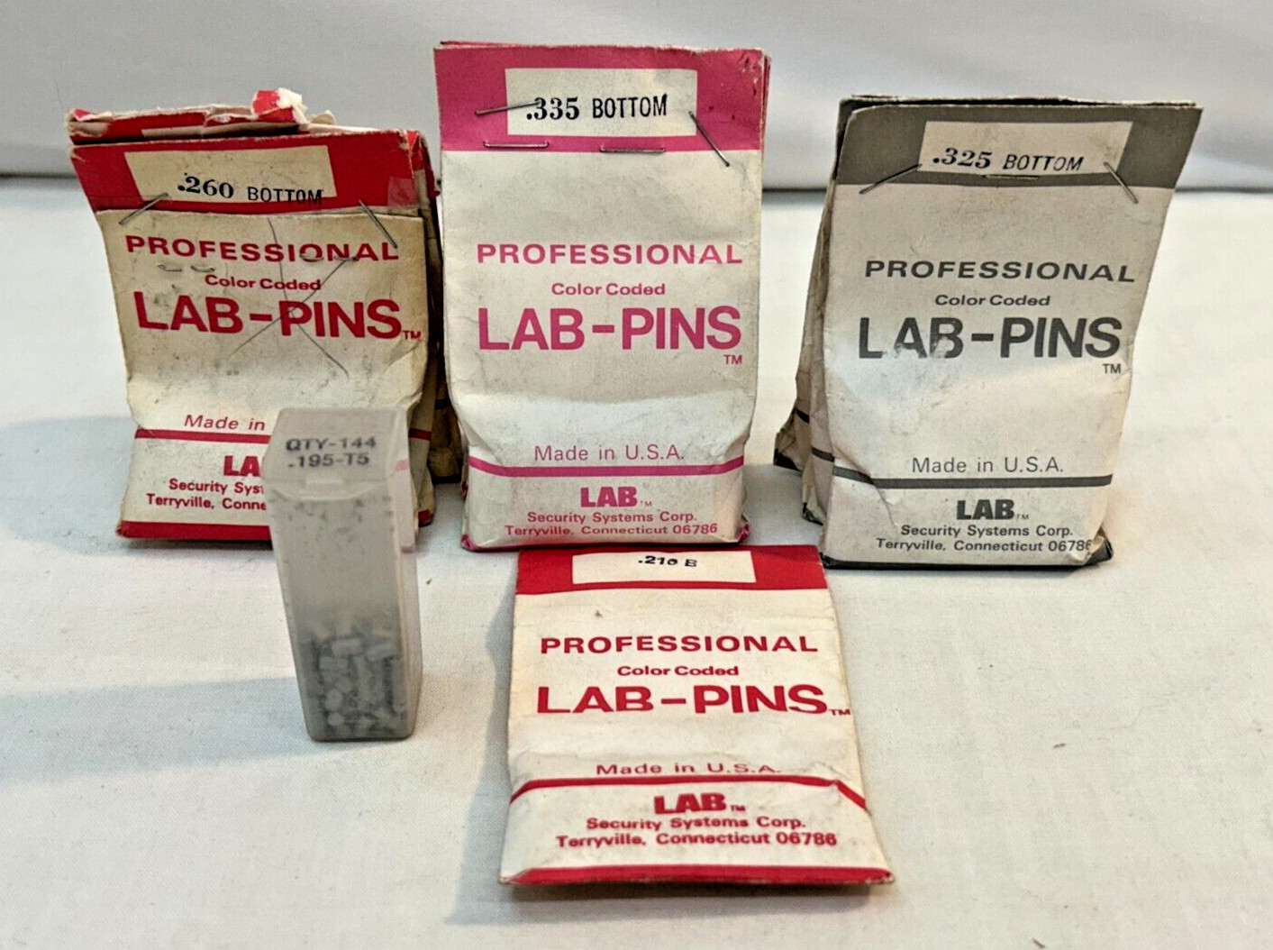 Mixed Lot of LAB Professional Quality Bottom Lock Pins (Lot of 12 packages)