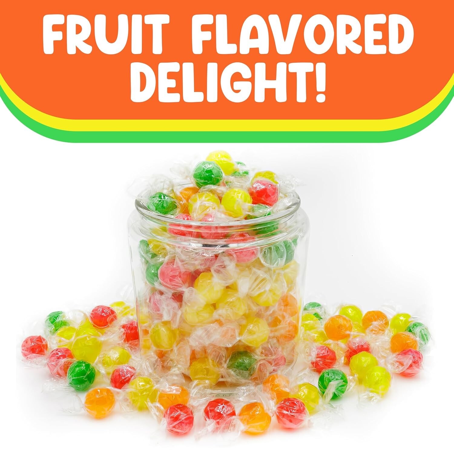 Sour Assorted Fruit Balls, Individually Wrapped, Bulk Hard Candy (5 Pounds) Sale