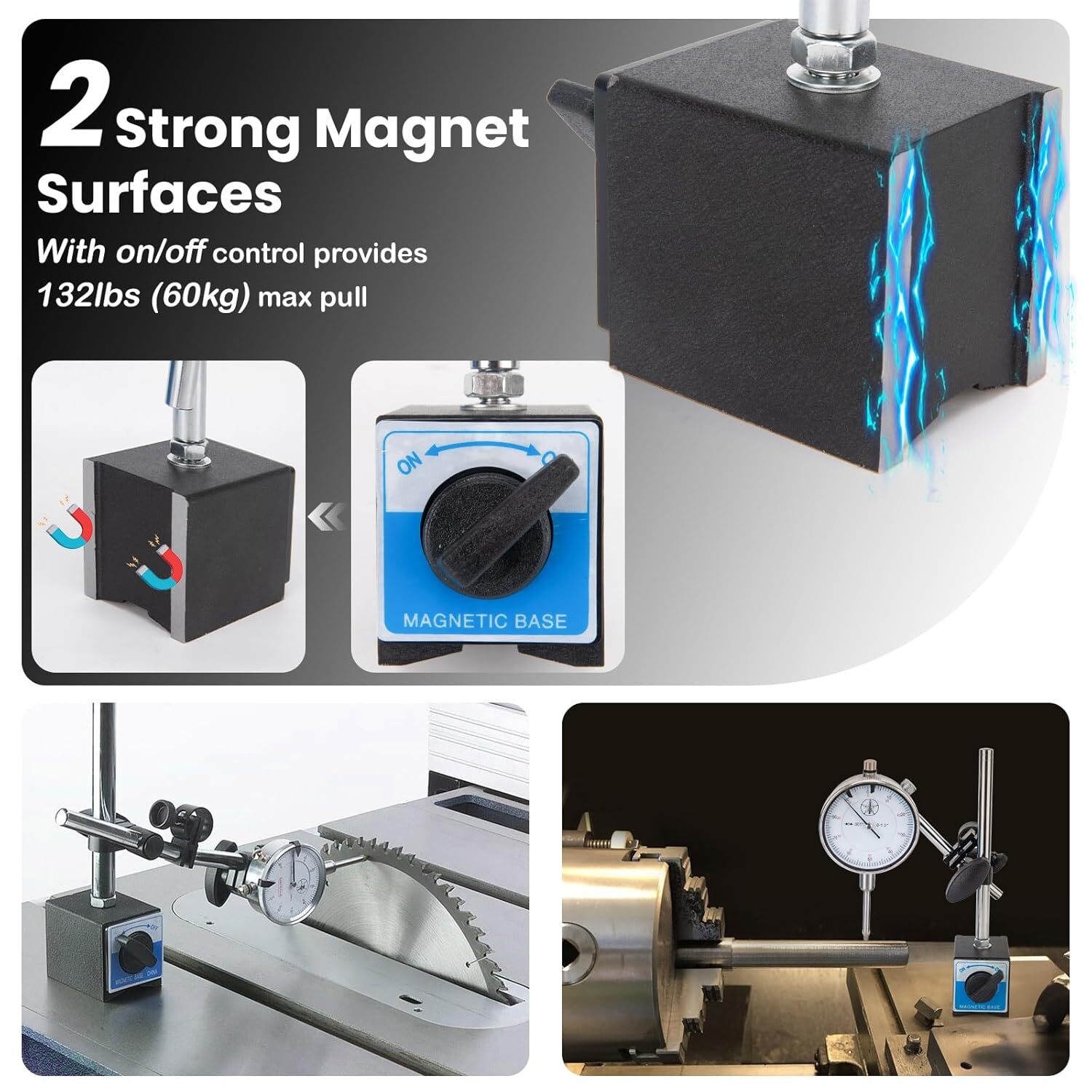 Dial Indicator with Magnetic Base and Point Precision Inspection Set