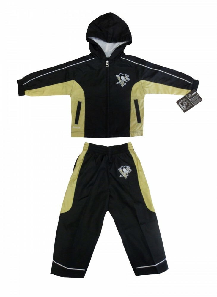 Pittsburgh Penguins Reebok NHL Toddler Windbreaker Jacket & Pants Set