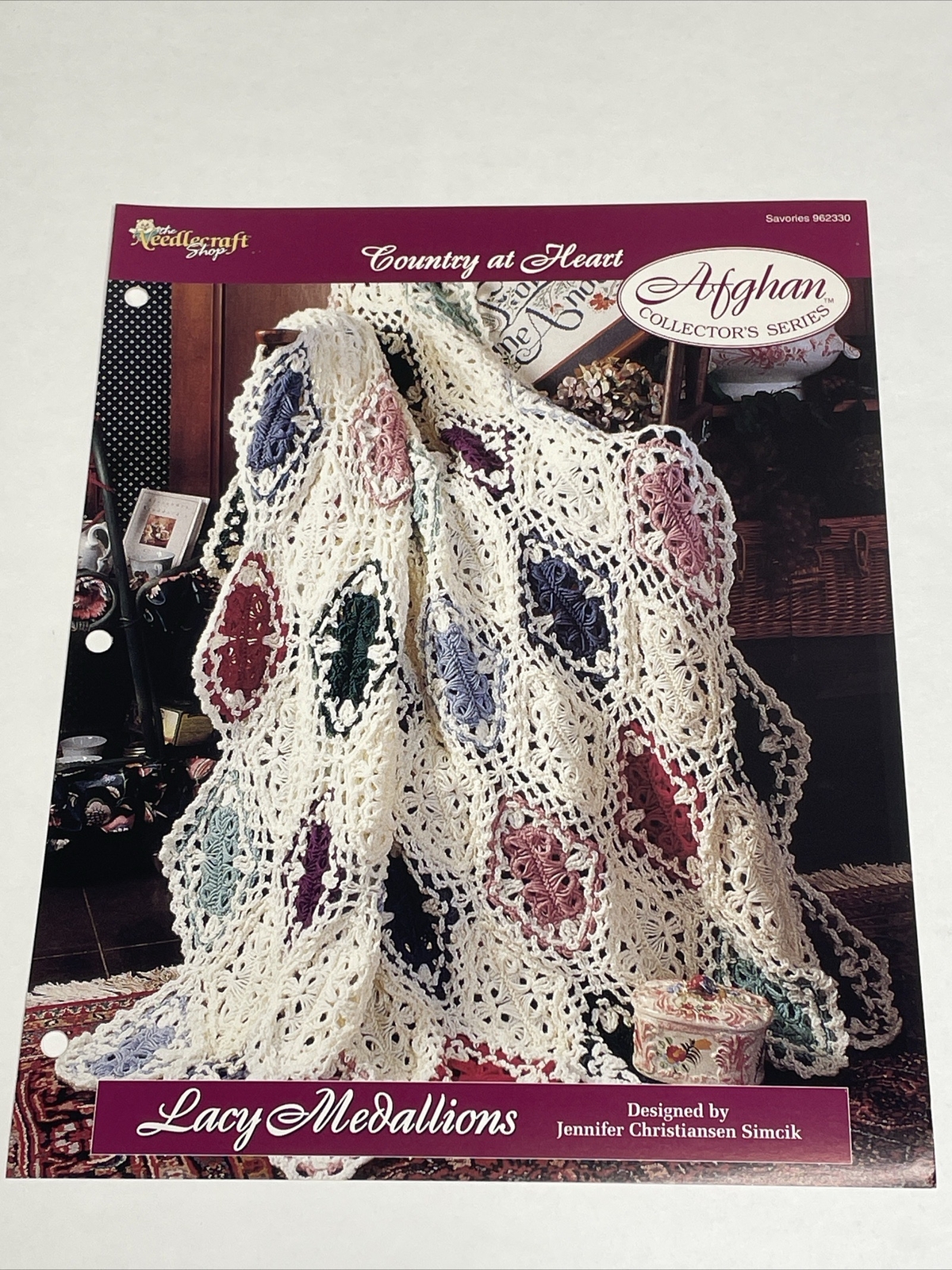 Lacy Medallions Afghan Country At Heart Crochet Pattern Needlecraft Shop