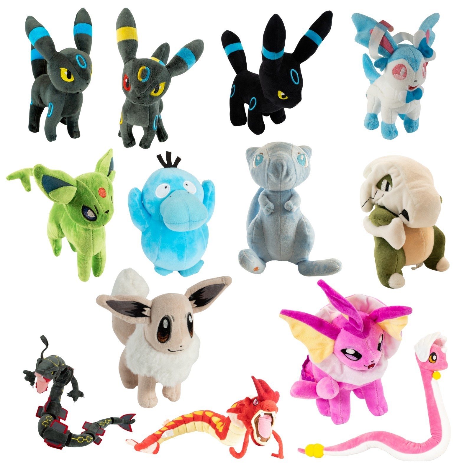 Pokémon Shiny Plush Toys Eevee Evolutions Dragons Figures Soft Cute Collectibles