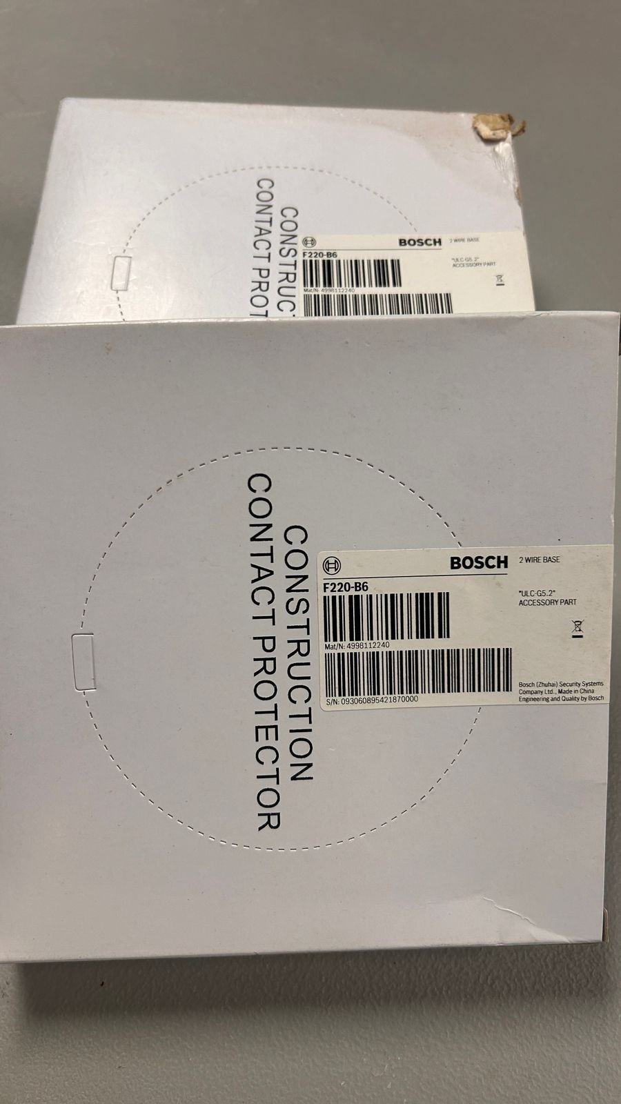 PRICE PER UNIT- BOSCH F220-B6  2-Wire Base ULGC-G5.2 Accesory Part