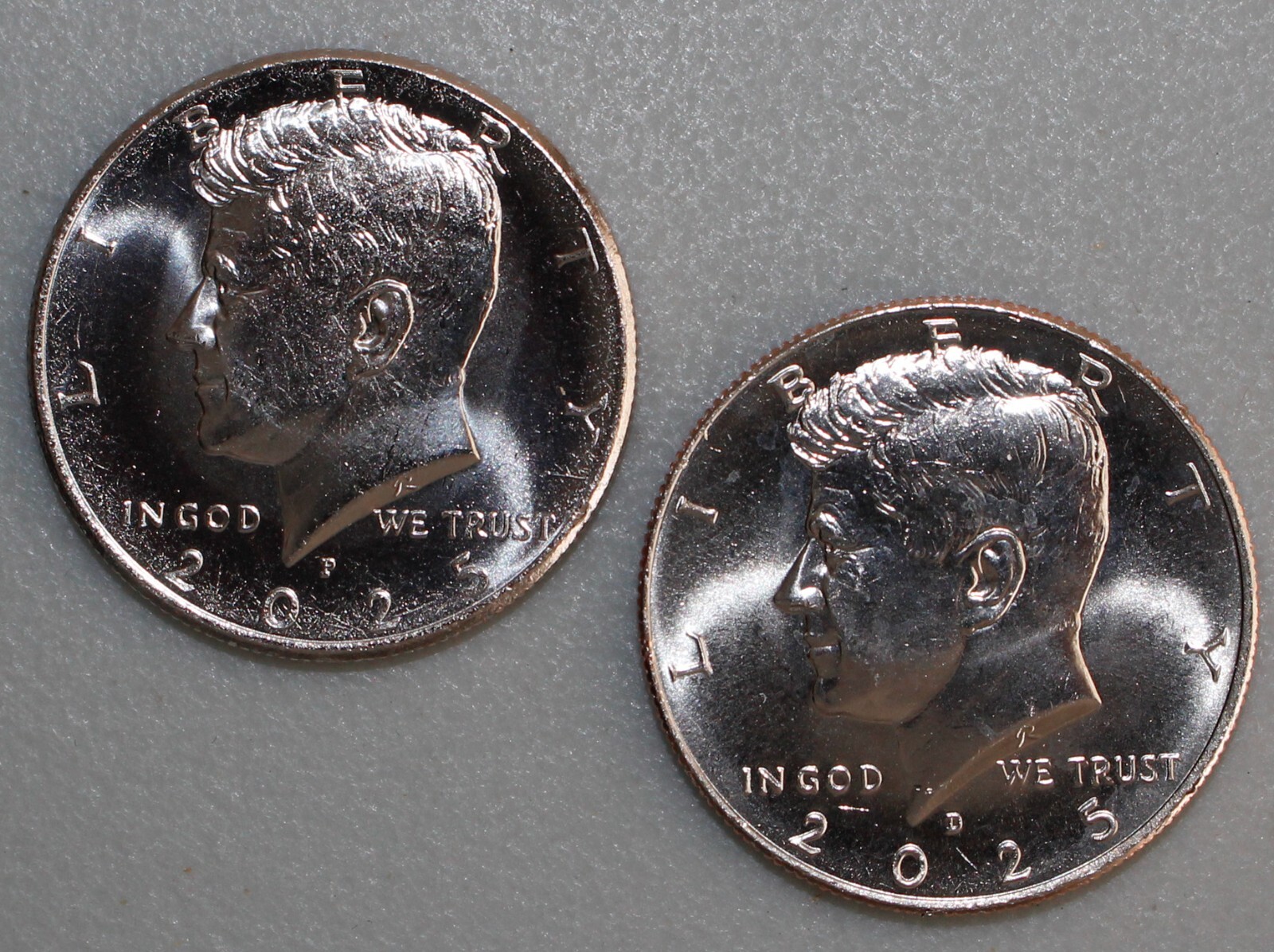 2025 P D Kennedy BU Half Dollars 2 Coin 50c US Coins 50 Cents Uncirculated