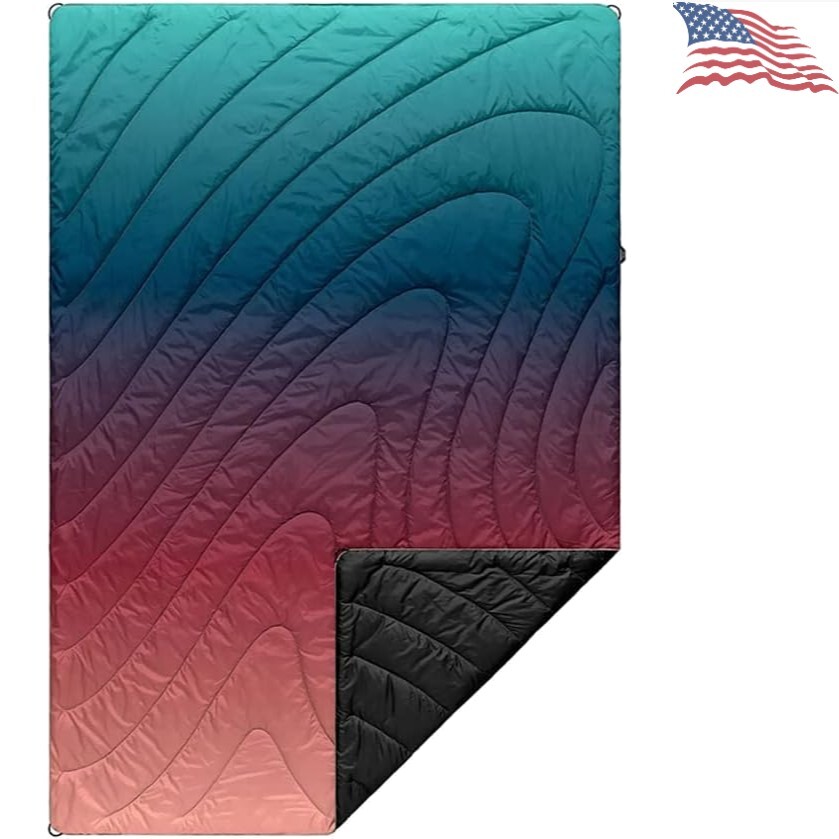 Packable Puffy Blanket - Arizona Fade - Portable Outdoor Camping - 1-Person