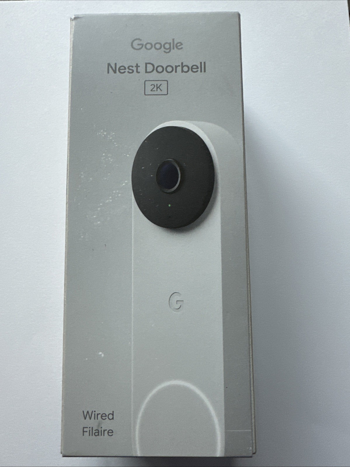 Google Nest Doorbell (Wired, 3rd gen) - 2K Video and Gemini - Snow