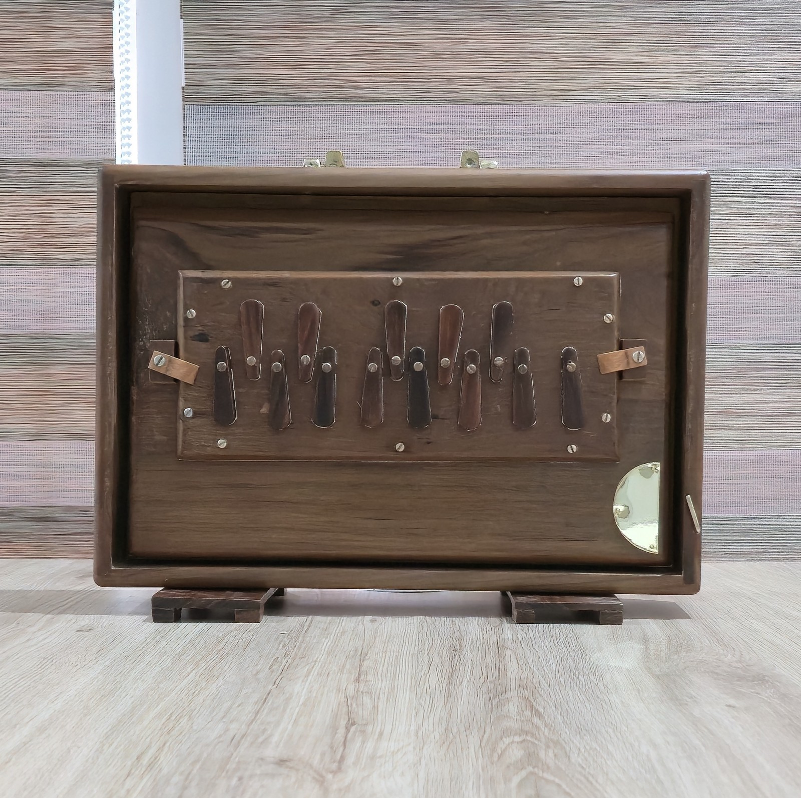 Premium Handcrafted Shruti Box 9X13″ Teak Wood 440Hz 432Hz C to C Concert Bronze