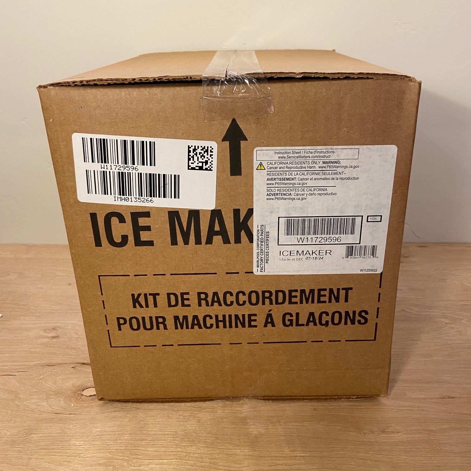 NIB-Whirlpool Refrigerator Ice Maker Kit-W11729596 *5 Pin Harness Only