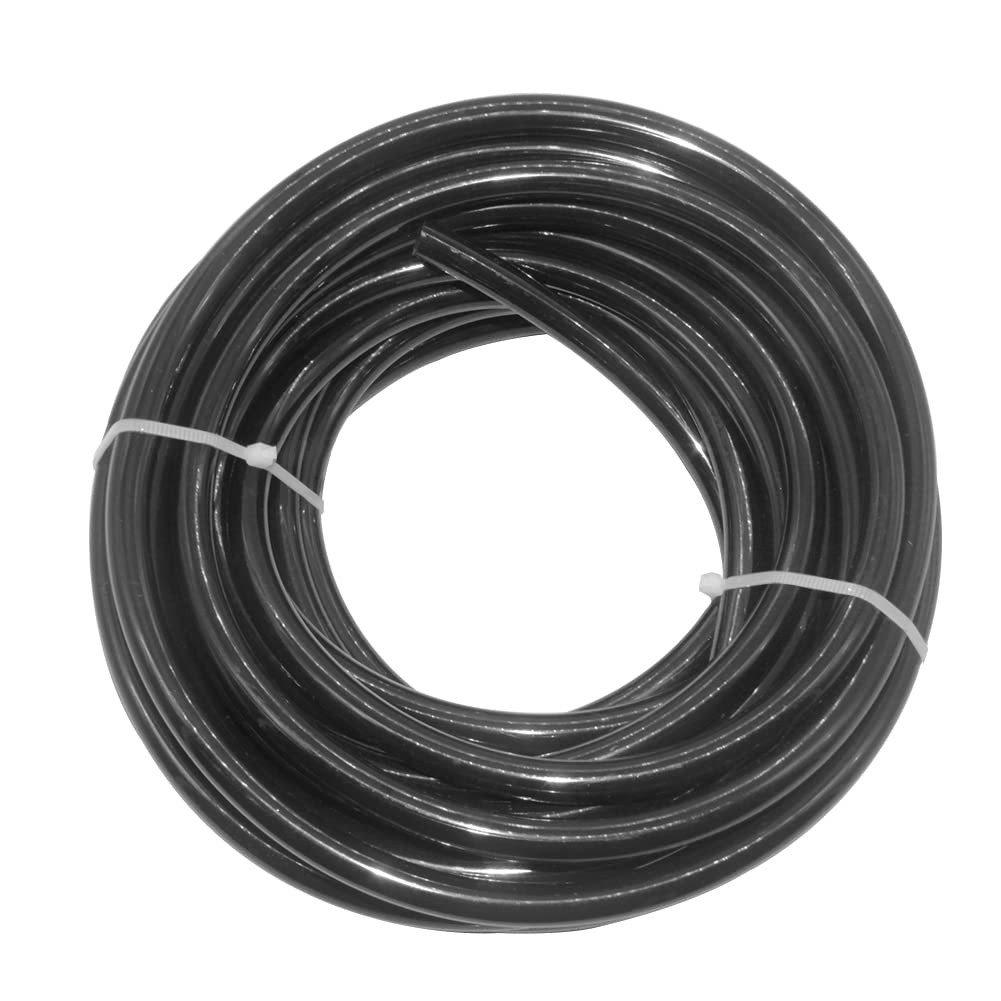 Qolekog Pneumatic 1/4” OD Tubing 32.8Ft PU Air Tube Hose 1/4"OD-32.8ft, Black