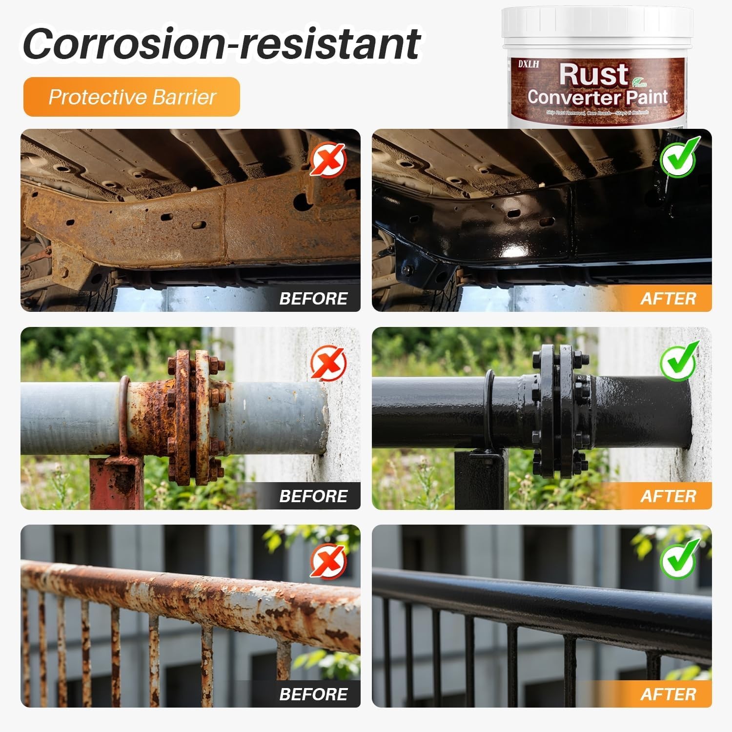 Rust Converter & Primer - Metal Paint for Chassis, Trailer