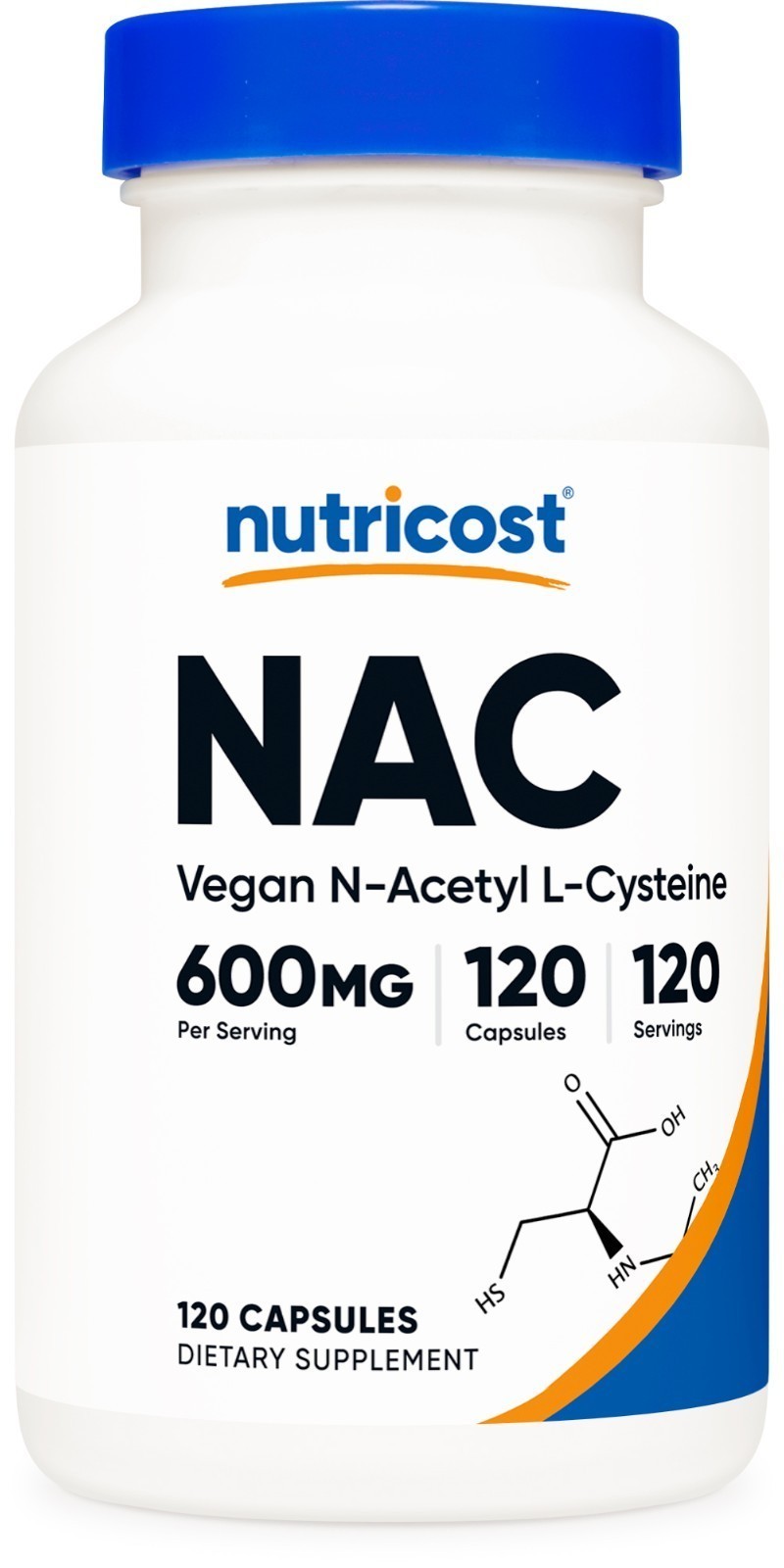 Non-GMO - Nutricost N-Acetyl L-Cysteine (NAC) 600mg, 120 Vegan Capsules