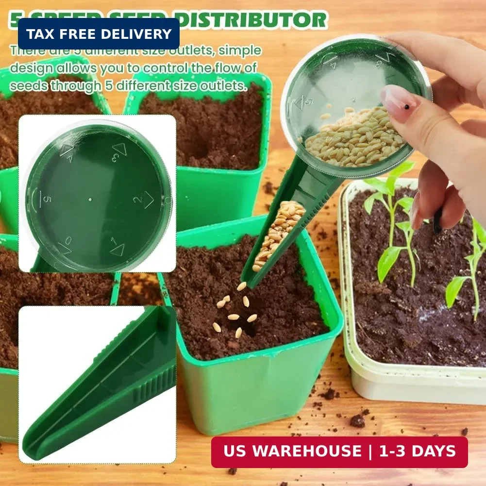 Seed Planter Tool Kit for Tiny Seeds, Hand Seed Dispenser Set with 2 Mini Seeder