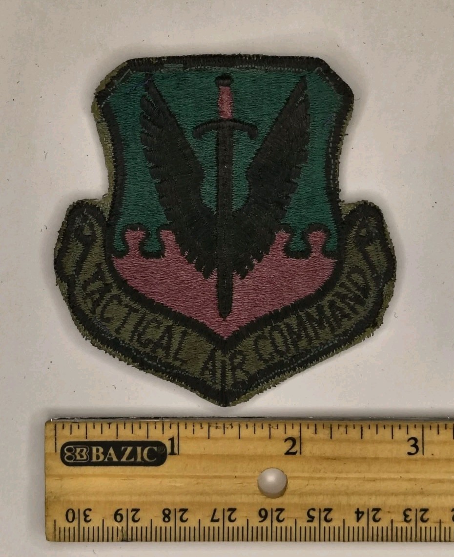 US Air Force Tactical Air Command Shoulder Patch Subdued USAF Sew on Vintage