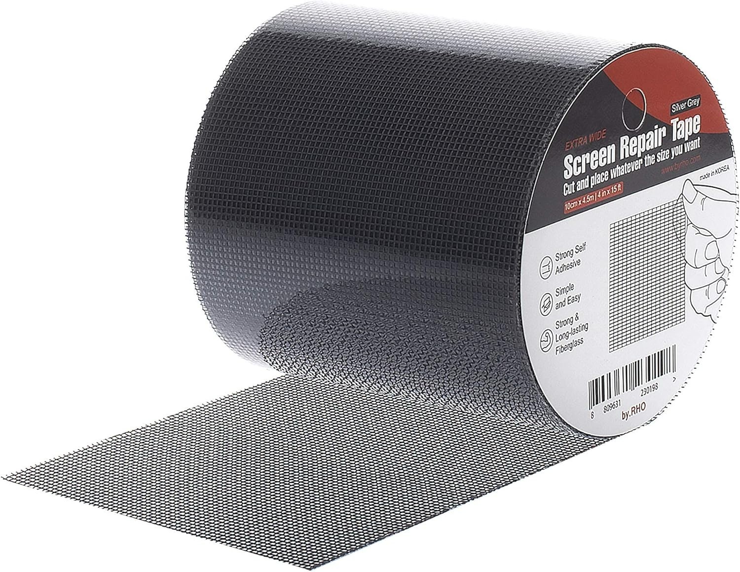 Fiberglass Screen Repair Tape 4in x 15FT - Effortless Indoor & Outdoor Repair
