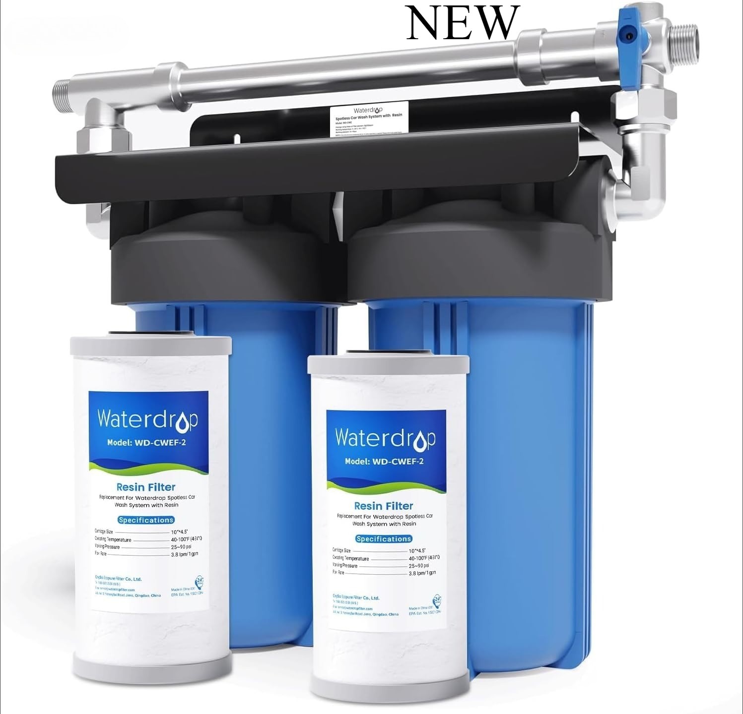 Waterdrop Spotless Car Wash System with Resin, Deionized Water System, NEW