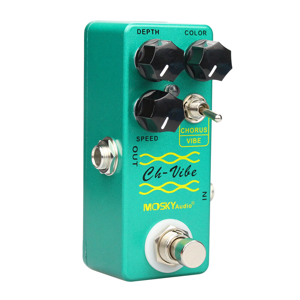 Moskyaudio CH-VIBE Chorus/Vibe Effect Pedal True-Bypass Switching Circuit DC 9V