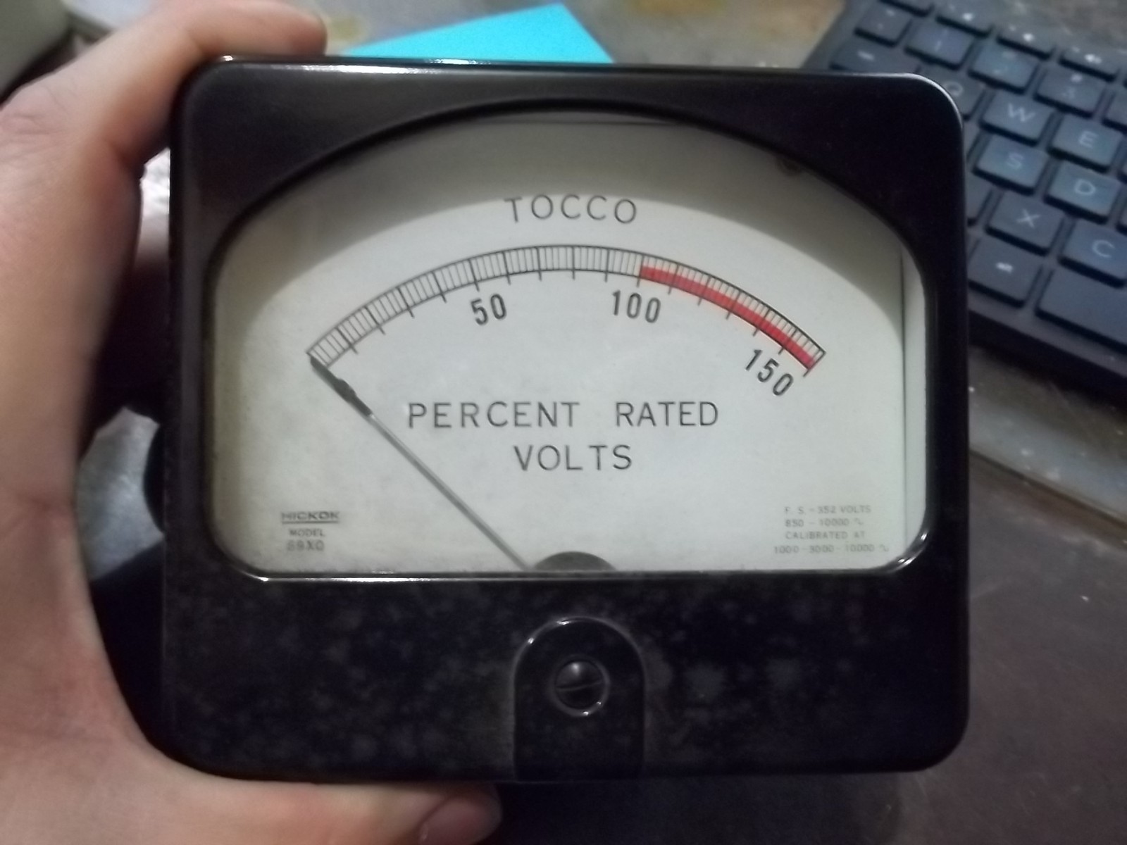 NIB HICKOK TOCCO 69XQ PANEL METER 0-150 PERCENT RATED VOLTS (Y4)