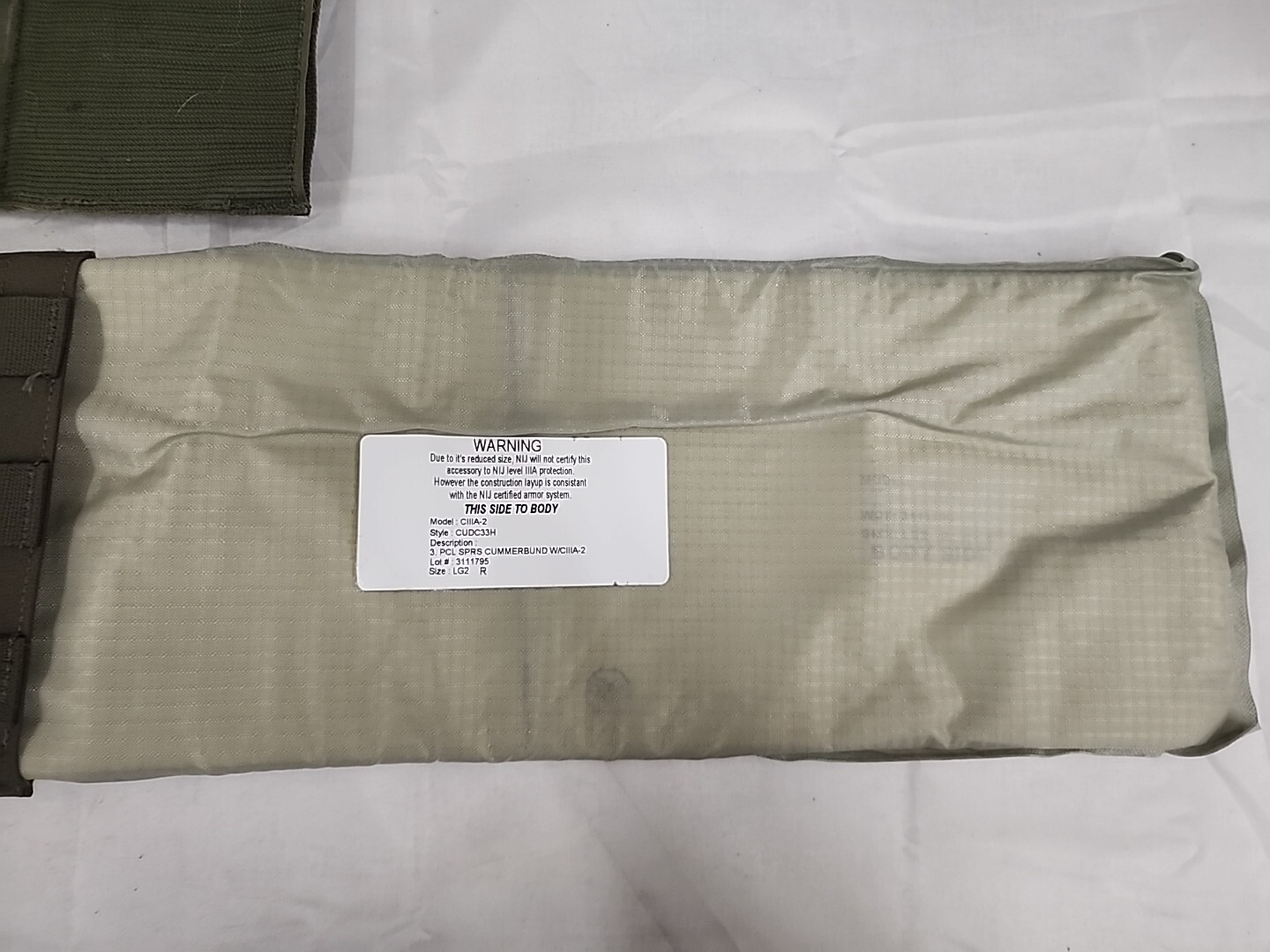 USGI Cummerbund 2XL w/ Inserts Ranger Green Cag Sof Devgru Seal