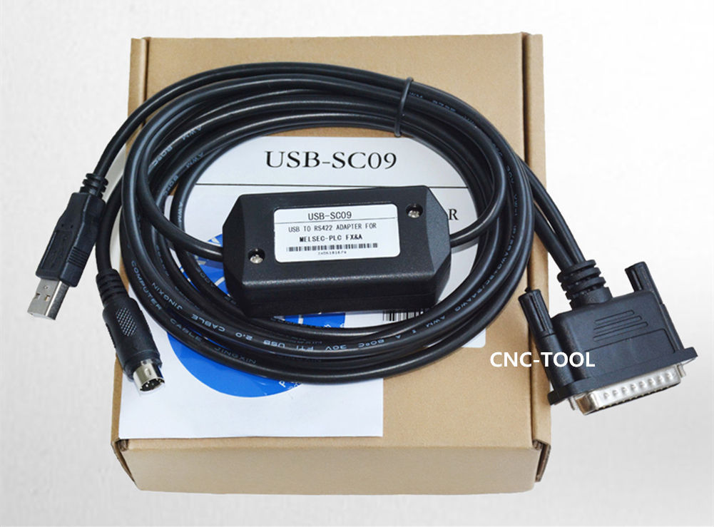 USB-SC09 Programming Cable USB to RS422 Adapter for Mitsubishi Melsec FX&A PLC