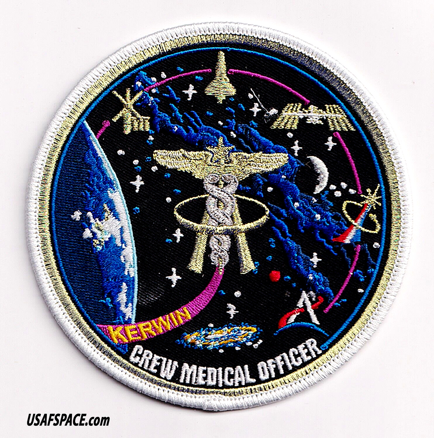 CREW MEDICAL OFFICER -NASA- ORIGINAL Tim Gagnon-A-B Emblem-SPACE PATCH