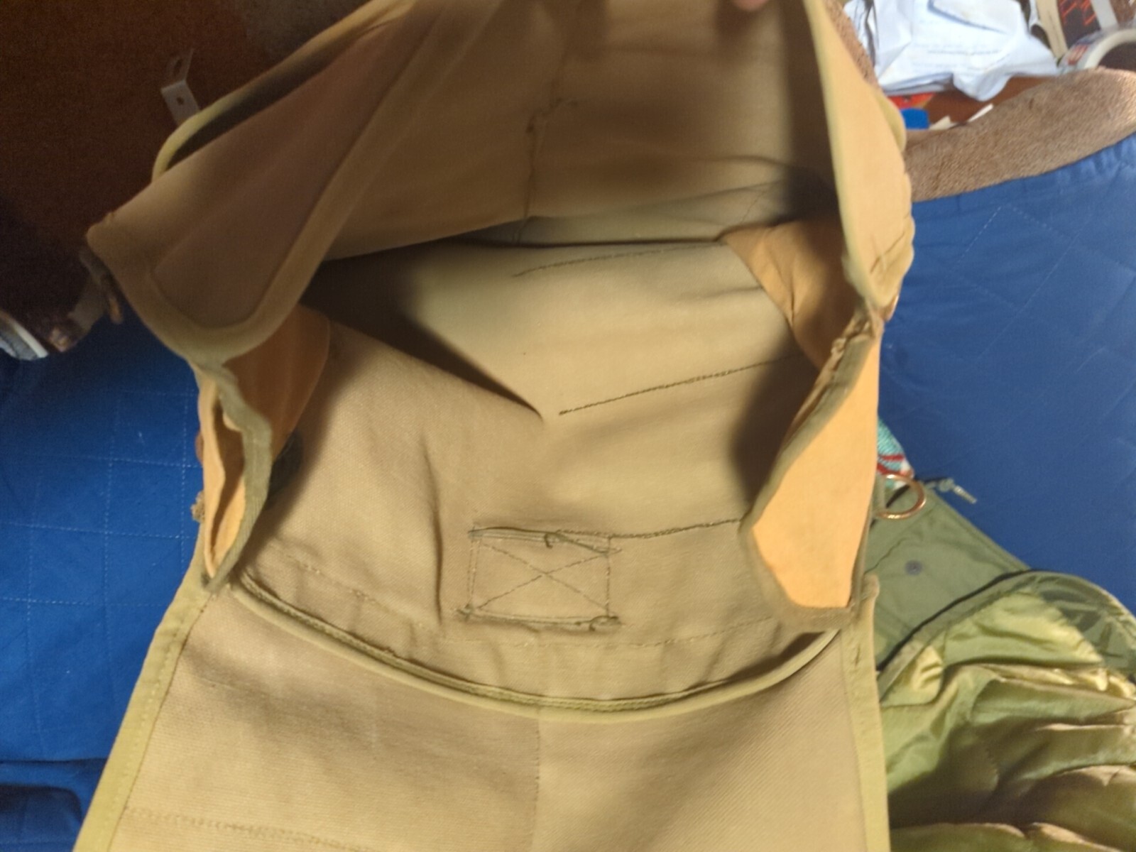 Vintage US Military Bag Roll Tool D-1888 Distressed Pack Gear Case Backpack