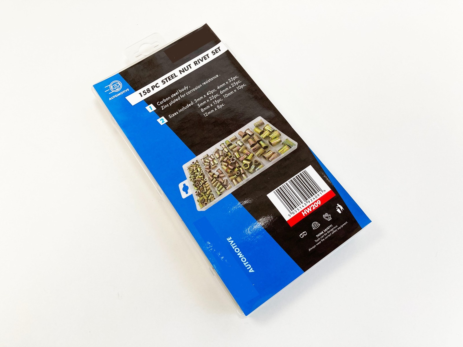 Steel Nut Inserts Rivet Threaded Fastener – 158pc PT