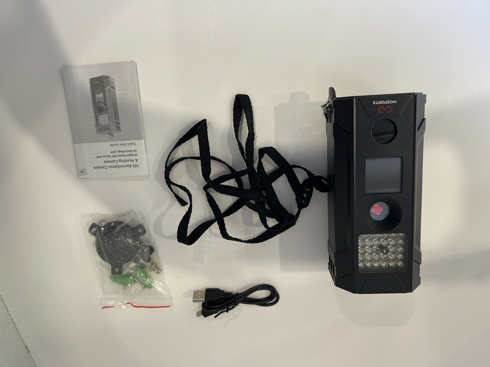 WOSPORTS Wireless Trail Camera (Motion activated, Night vision, Waterproof)