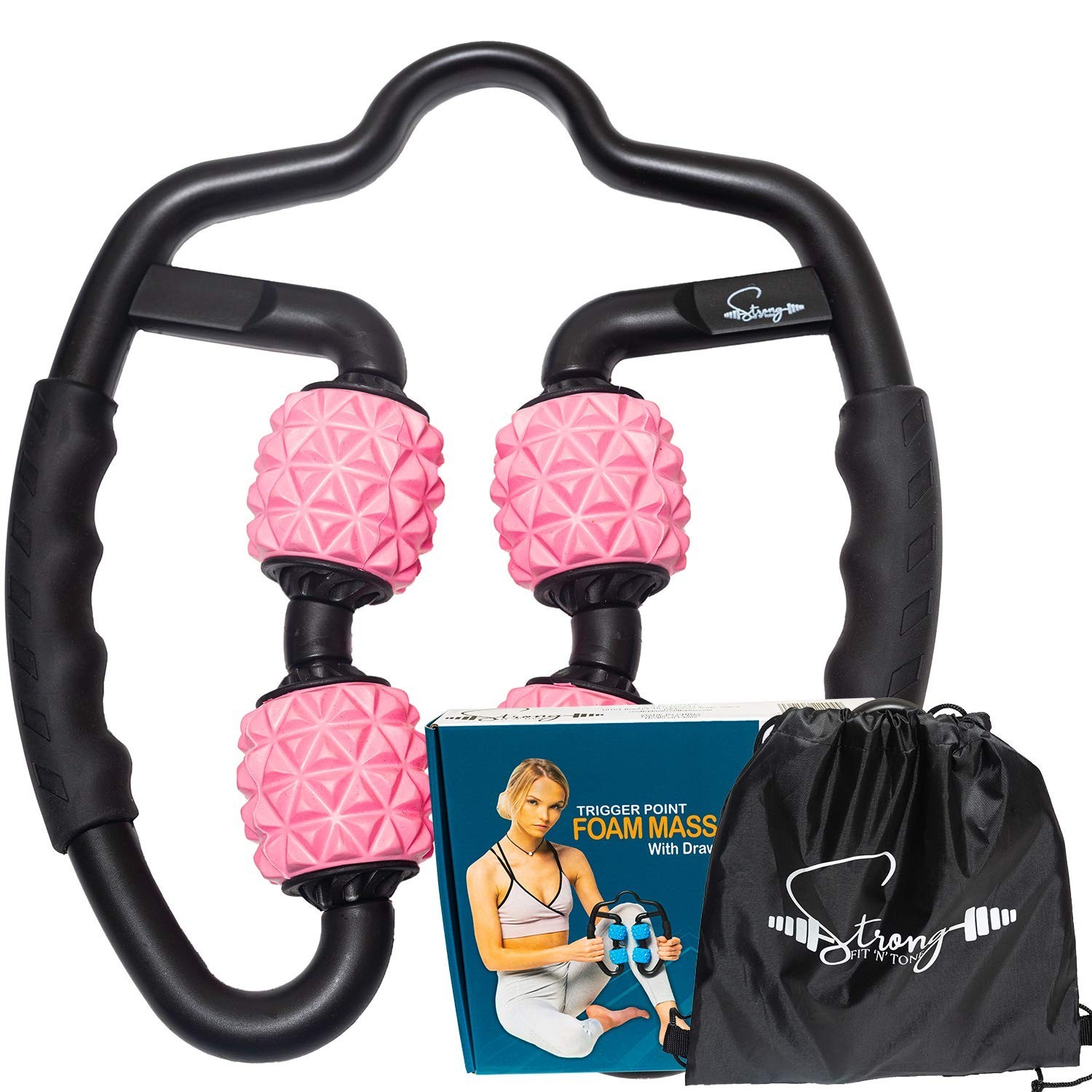 Foam Roller Deep Tissue Massager | Myofascial Massage Tools with Drawstring G...