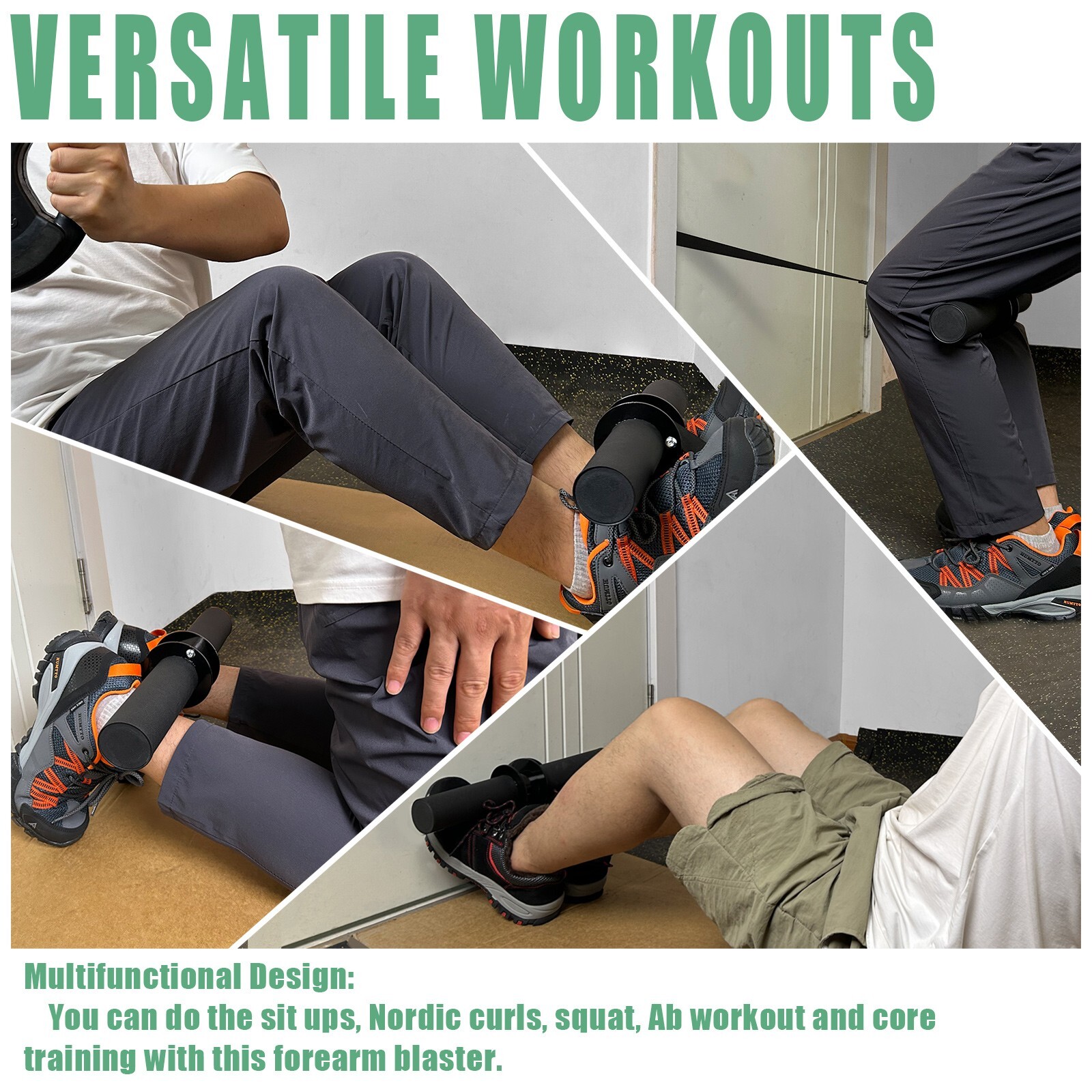Multi-Functional Forearm Workout Equipment with Thick Grip Handle Wrist Roller