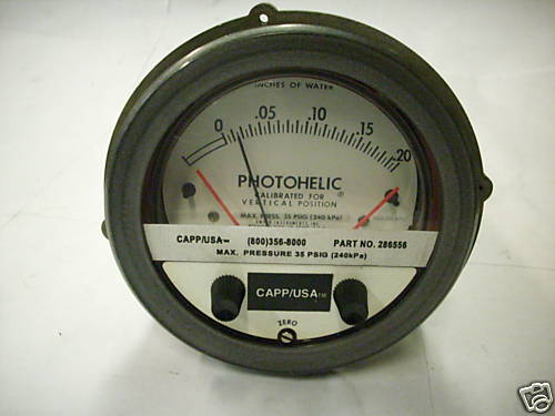 CAPP/USA  286556 PHOTOHELIC PRESSURE GAGE 35 PSIG NEW CONDITION NO BOX
