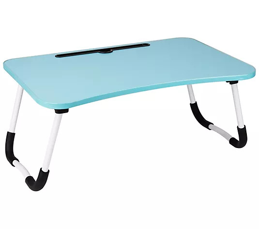 Foldable Lap Desk with Pop-Up Legs Portable Laptop Bed Table Tray