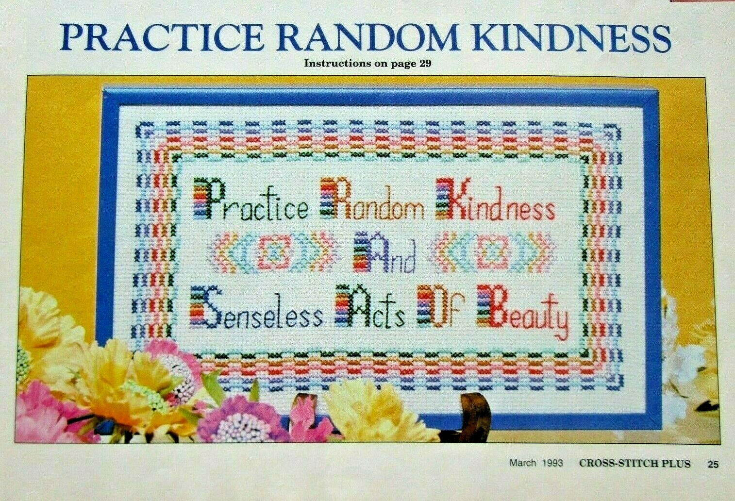 Jumping Santas Spring Tulips Practice Random Kindness CROSS STITCH PATTERNS