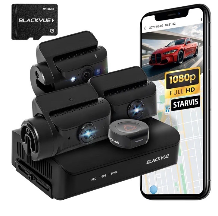 BlackVue DR770X Box-3CH PRO Dashcam Triple STARVIS External IR WiFi 256GB