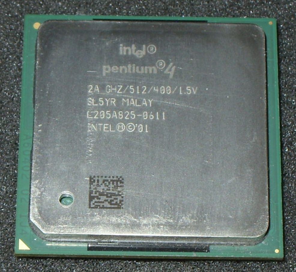 INTEL PENTIUM 4  2.0 GHz PROCESSOR, 400 MHz BUS, SL5YR, SOCKET 478, US SELLER