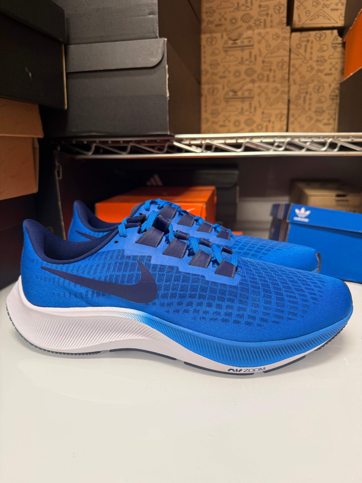 Nike Men's Air Zoom Pegasus 37 Shoes Photo Blue White BQ9646-400