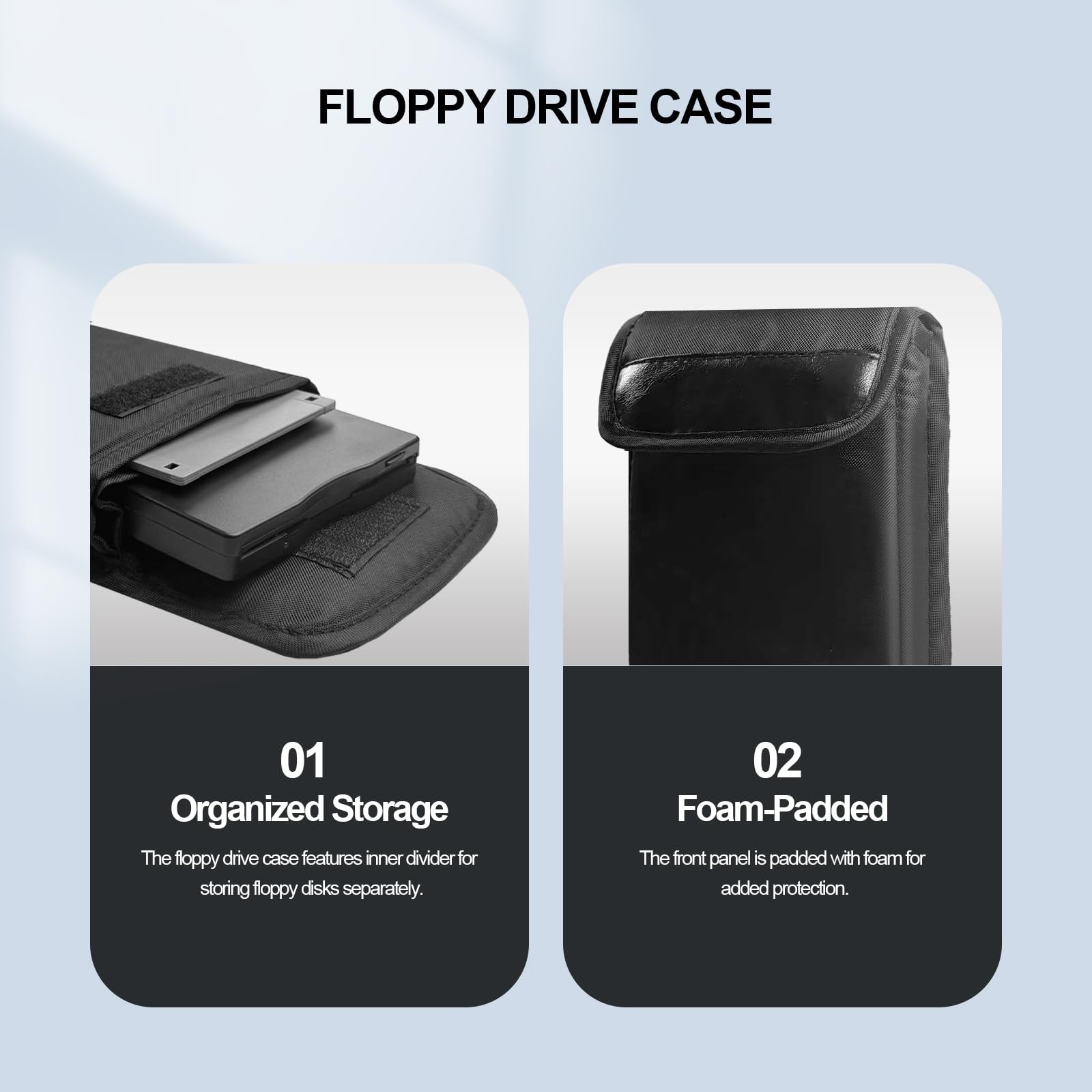 External Floppy Disk Drive Carrying Case 3.5 Inch Reader USB 3.0 TypeC