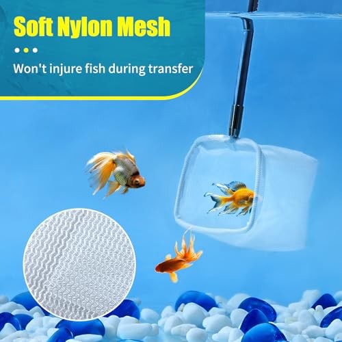 Small Fish Tank Shrimp Net, Aquarium Debris Cleaning Tools, with 2 Inch Square