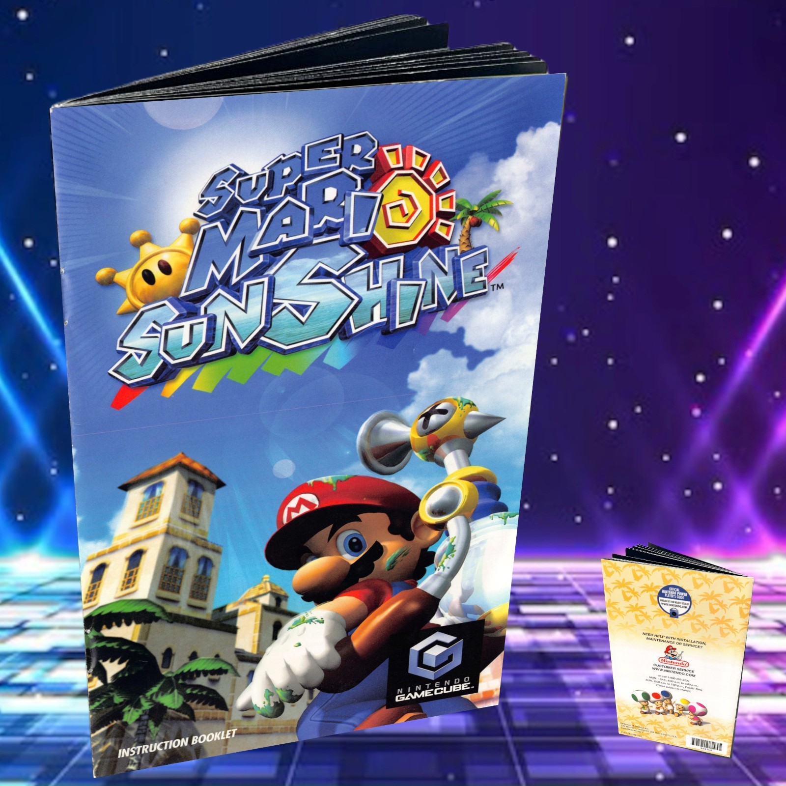 Replacement Manual for Super Mario Sunshine Game Cube Instruction Booklet