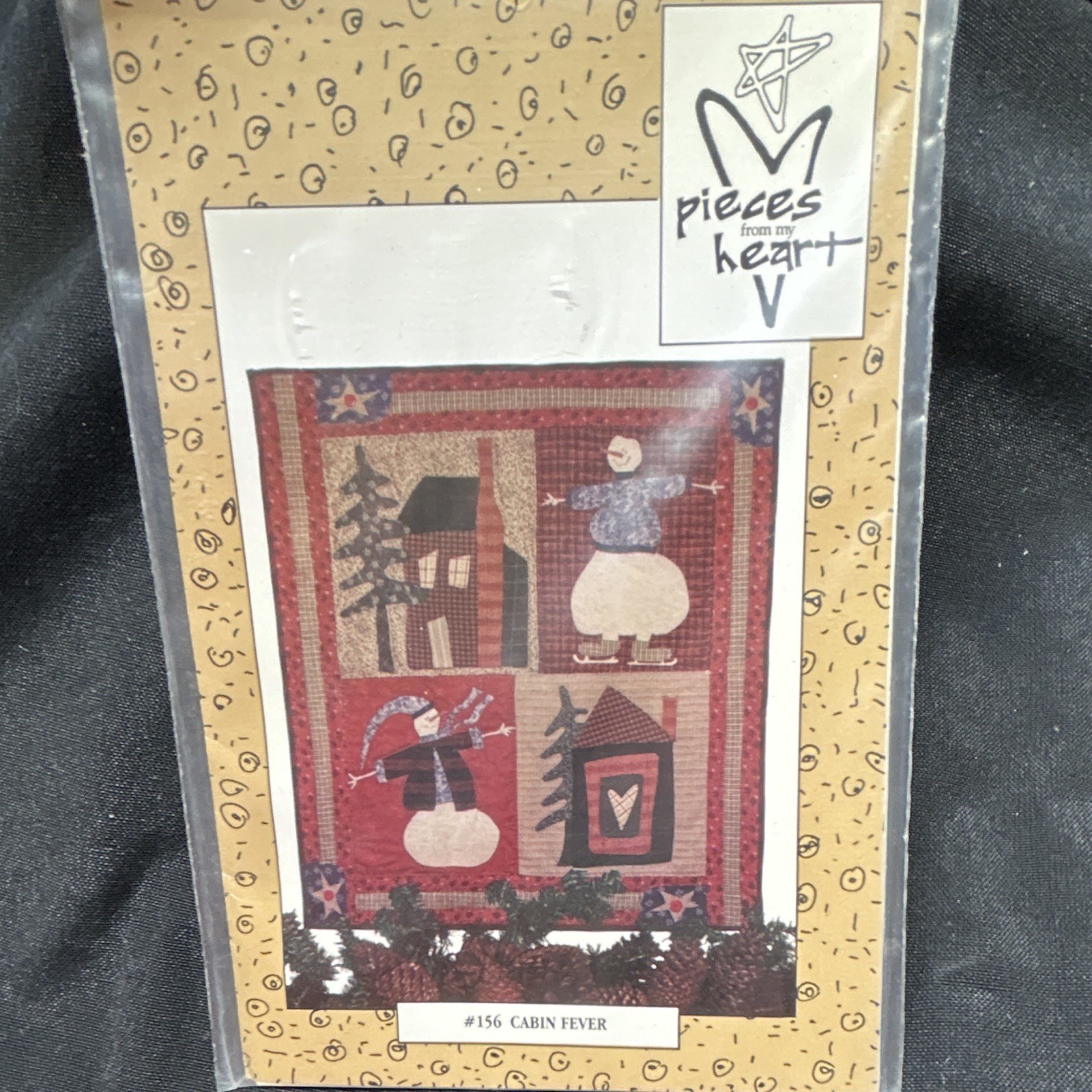 Pieces From My Heart #156 Cabin Fever Applique Wall Quilt Pattern 27" x 31"