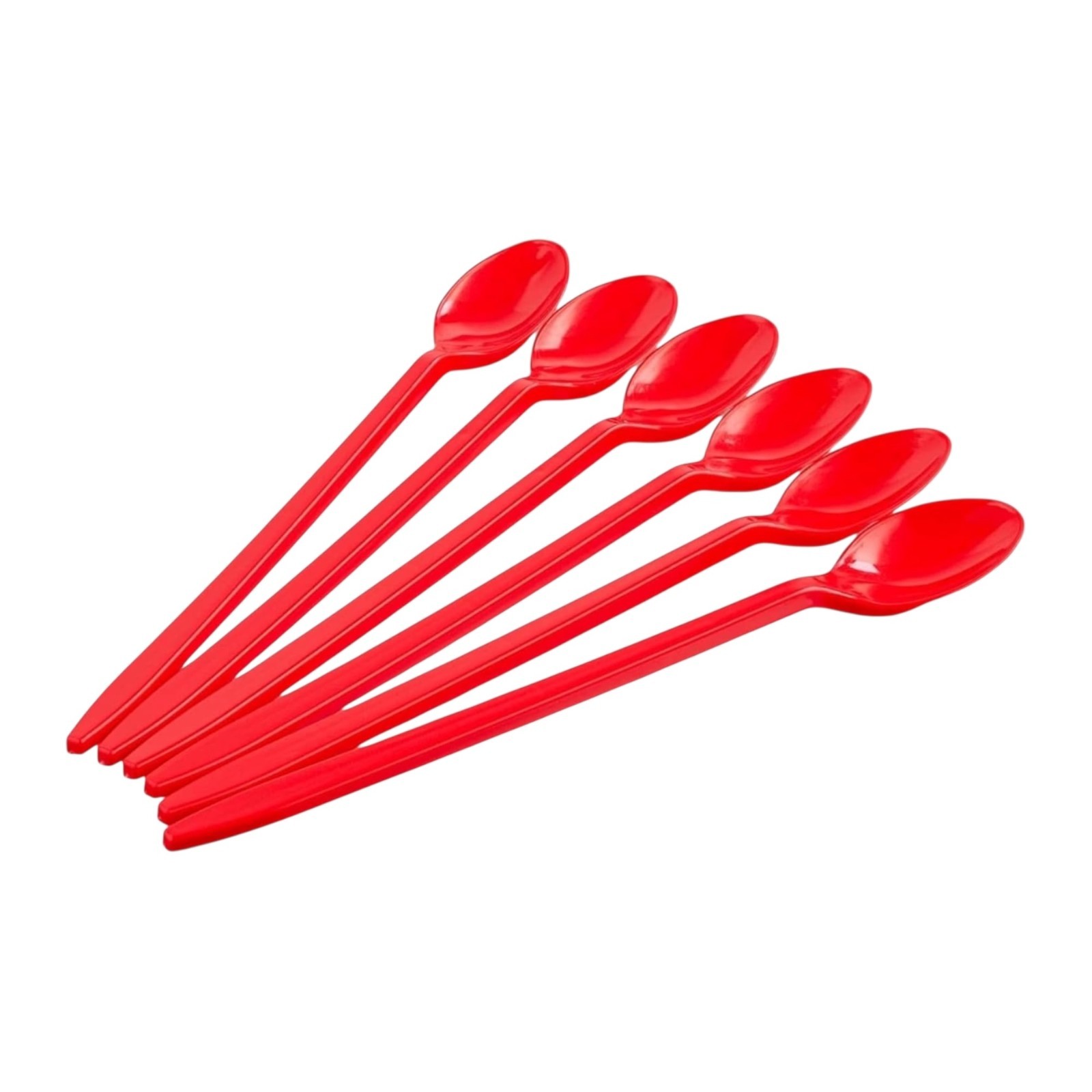 200 Red Long Handle Spoons, Sundae Bar, Iced Tea, Soda Spoon
