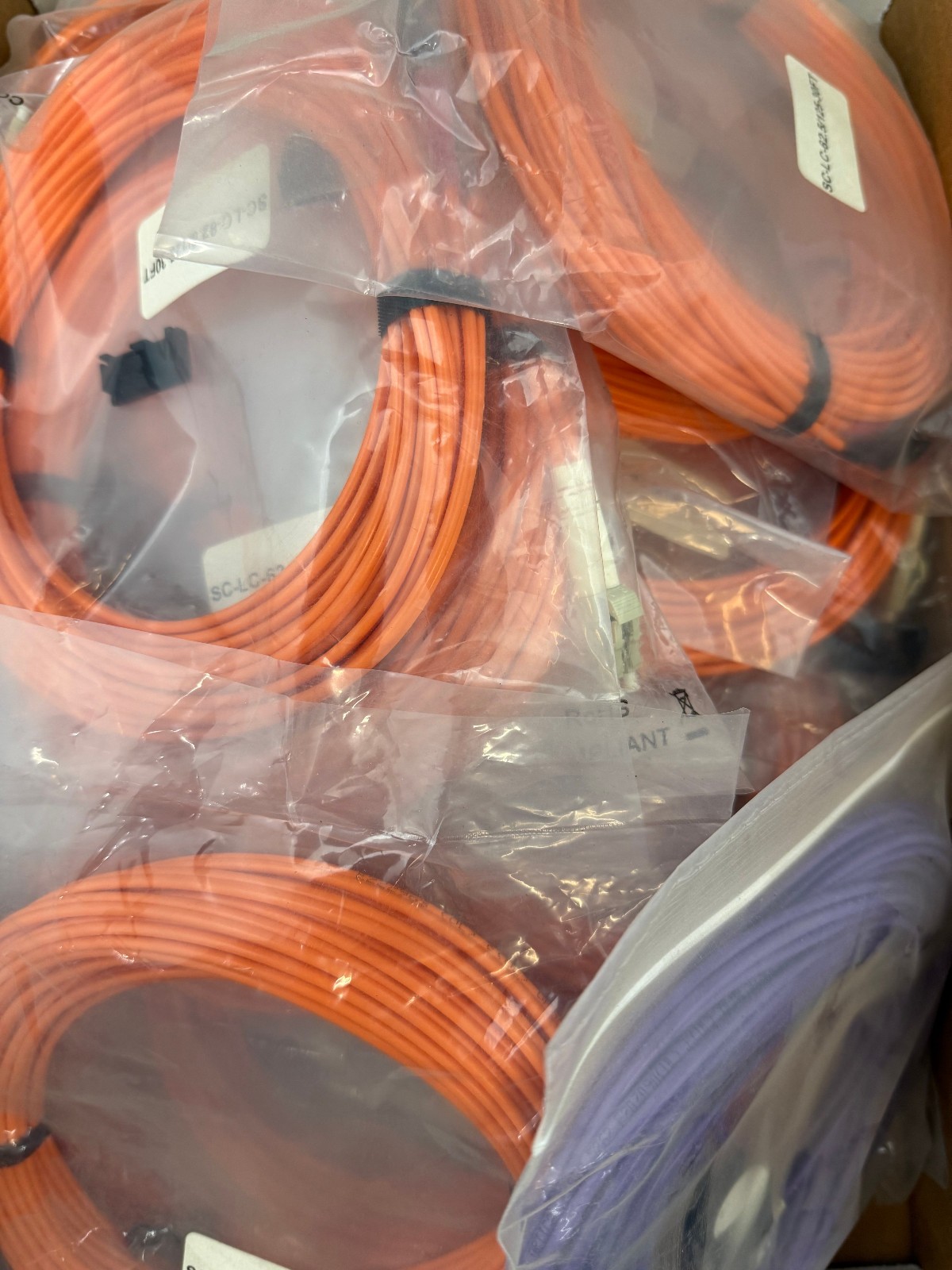 *Lot* MM62 LC to SC Fiber Optic Patch Cable Multimode Duplex 9.5m/30ft